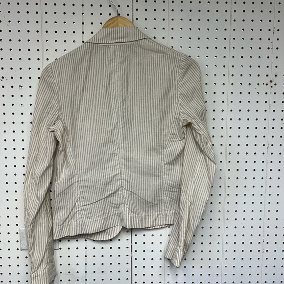 Theory Striped Beige Blazer - Picture 3 of 5